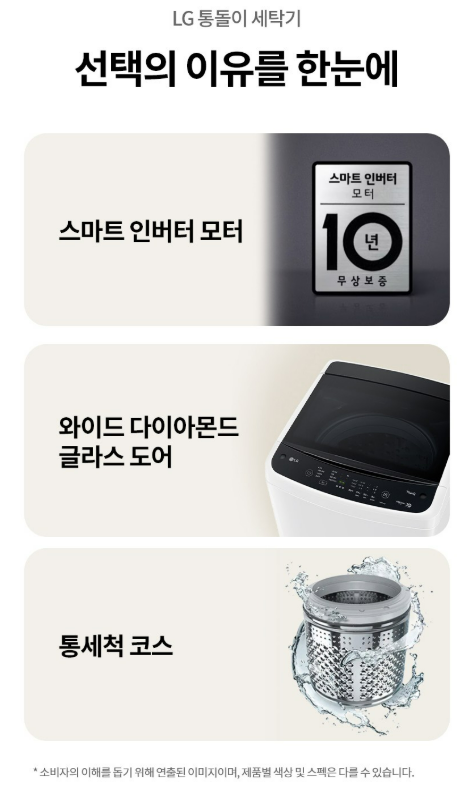 LG전자 TR13WV4 통돌이 세탁기 13kg 방문설치 이미지 3
